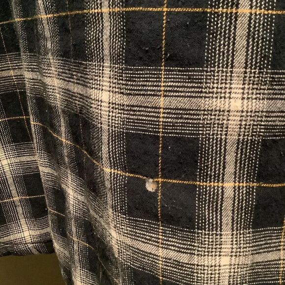 Size large l flannel jacket plaid snap button rugged elements - Picture 2 of 4